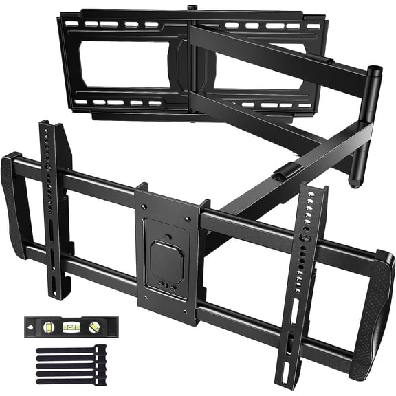 MountFTV Full Motion Long Arm TV Wall Mount for 42"-90"  TVs, with 42.72 inch Long Arm Extension，Corner Articulating TV Mount Bracket , Max 800x400mm, Holds up to 150 lbs，Swivel and Tilt