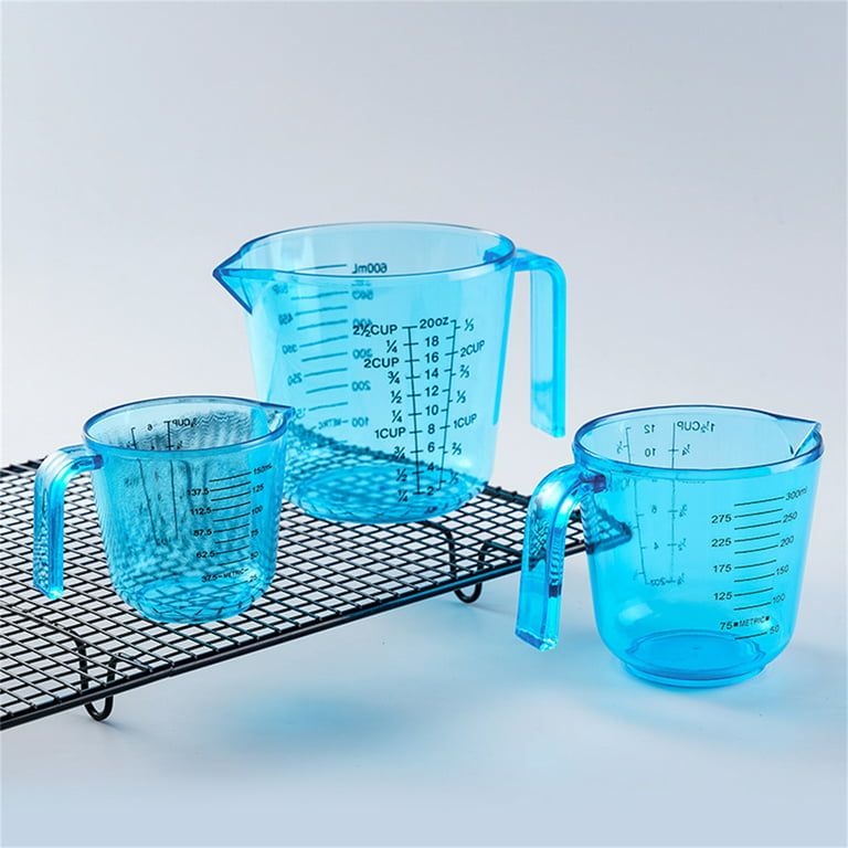 Gwong Clear Scale Measuring Cup with Handle Plastic Graduated Measuring  Mugs for Kitchen(Blue,150ML) 