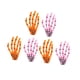 thumbnail image 4 of Pinzas para el pelo de mano de esqueleto de Halloween, 6 piezas, color rosa y naranja, pinzas para el pelo de esqueleto de Halloween, juego de pinzas para el pelo de hueso de manos, grado profesional, 4 of 8