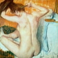 thumbnail image 2 of Degas, Edgar 15x15 Black Ornate Wood Framed with Double Matting Museum Art Print Titled - Woman Combing Her Hair, 2 of 4