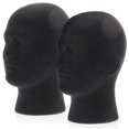 thumbnail image 2 of 2Pcs Wig Display Heads Male Foam Mannequin Wig Stand Wig Holder Hat Display Stand, 2 of 4
