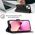thumbnail image 4 of Compatible with iPhone 13 Mini Classic Embossed PU Leather Case with Card Holder Shockproof Cover, 4 of 5