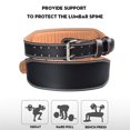 thumbnail image 2 of stanreset Bodybuilding Padded PU Leather Contoured Weightlifting Belt Waist Protector No.2, 2 of 6
