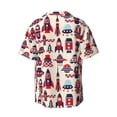 thumbnail image 5 of Uemuo Rocket Pattern Pattern Cotton Linen Short Sleeve Shirts,Casual Lightweight Button Down Shirts,Vacation Beach Summer Tops-XX-Large, 5 of 7