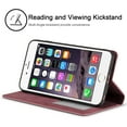 thumbnail image 3 of Case for iPhone SE(5G) 2022 iPhone 7 iPhone 8 iPhone SE 2020, Premium PU Leather Flip Folio Protective Case TPU Bumper with Kickstand Card Slot Holder Hidden Magnetic Closure Cover - Wine Red, 3 of 14
