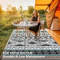 thumbnail image 6 of Waterproof Reversible Outdoor Rug, Plastic Straw Patio Camping Mat, 4'x6', 6 of 7