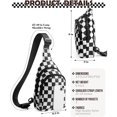 thumbnail image 3 of Checkered Sling Bag for Women Small Backpack Crossbody Chest Bag Fanny Packs Purses, 3 of 6