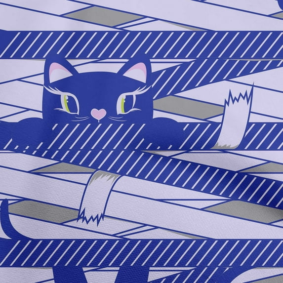 oneOone Cotton Silk Medium Blue Fabric Kids Diy Clothing Quilting Fabric Print Fabric By Yard 42 Inch Wide