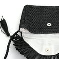 thumbnail image 2 of Rutledge & King Ashley Straw Crossbody Bag - Black, 2 of 6
