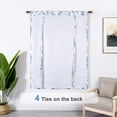thumbnail image 2 of DriftAway Heather Flower Floral Printed Tie Up Curtain for Kitchen Bathroom Lined Blackout Adjustable Balloon 63 Inch Length Tie Up Shade for Small Window Rod Pocket Single Panel 45Wx63L Blue Lavender, 2 of 9