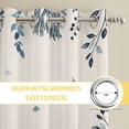thumbnail image 6 of Blue Starfish Coastal Kitchen Curtains Window Panels, Eucalyptus Summer Nautical Shell Rustic Insulated Window Treatment Curtain, Grommet Curtains for Bedroom/Living Room, 2 Piece 27.5"Wx39"L, 6 of 8