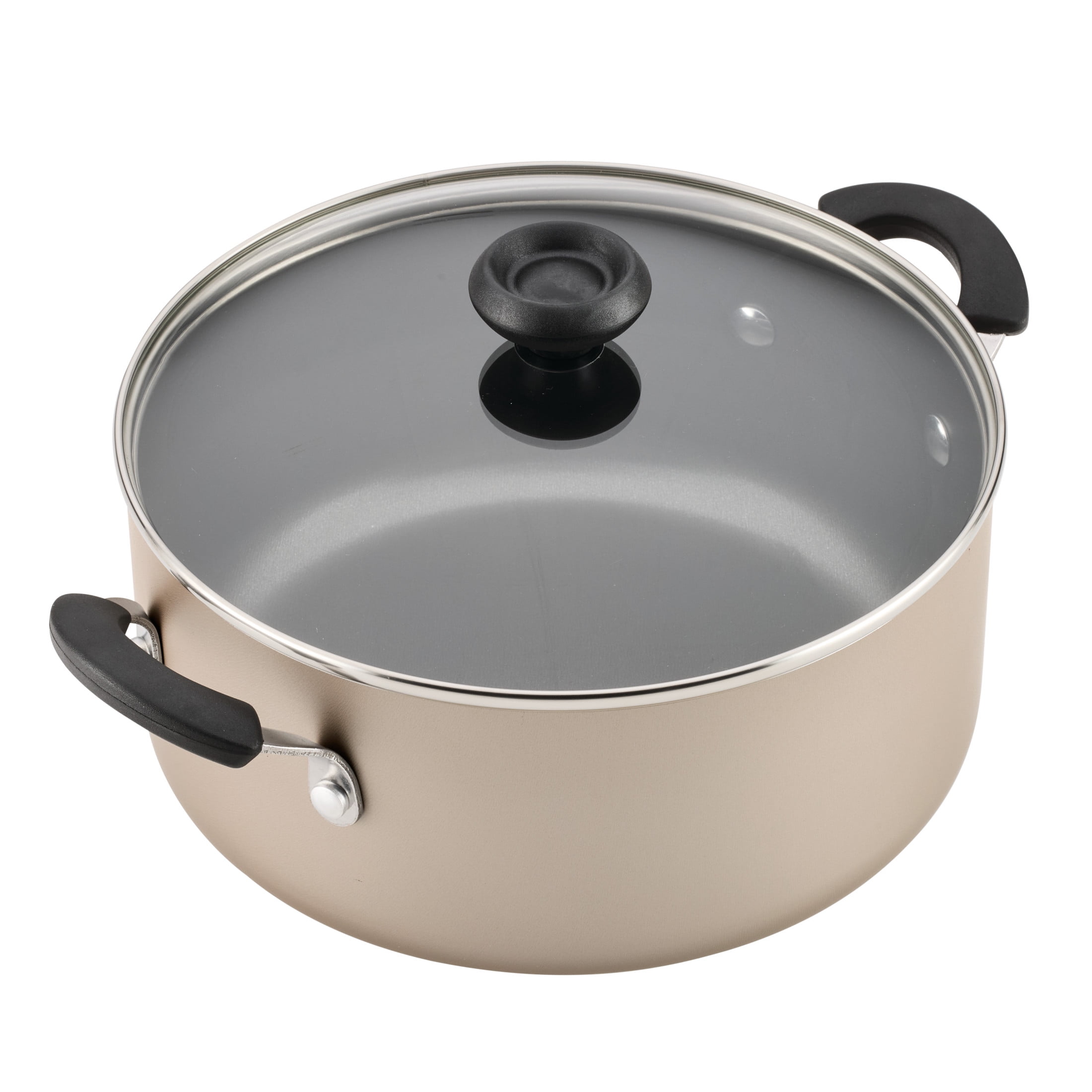Farberware Easy Clean 12 Pcs Nonstick Cookware Set with Cooking Tools, Dishwasher Safe, Champagne
