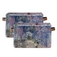 thumbnail image 2 of Painting Snow Houses Trees Storage Bins Baskets With Handles Storage Box Clothes Organizer Organization Toys, 2 of 7