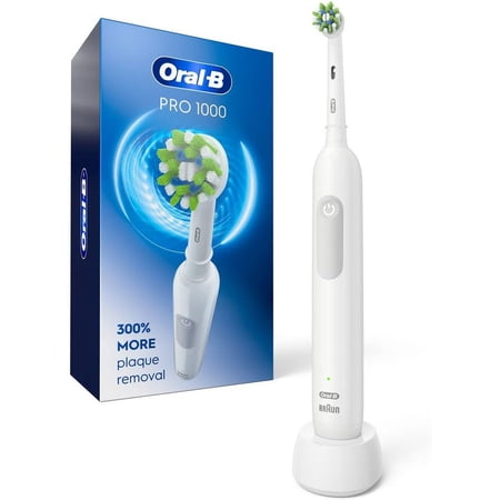 Pro 1000 Rechargeable Electric Toothbrush, White