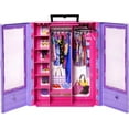 thumbnail image 4 of Barbie Closet, Kids Toys, Barbie Fashionistas Playset, 6 Hangers, 4 of 7