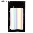 thumbnail image 1 of Cheers 100Pcs/Set Zip-lock Bags Eye-catching Odor Proof Holographic Color Cosmetic Laser Packaging Bags for Kitchen, 1 of 7