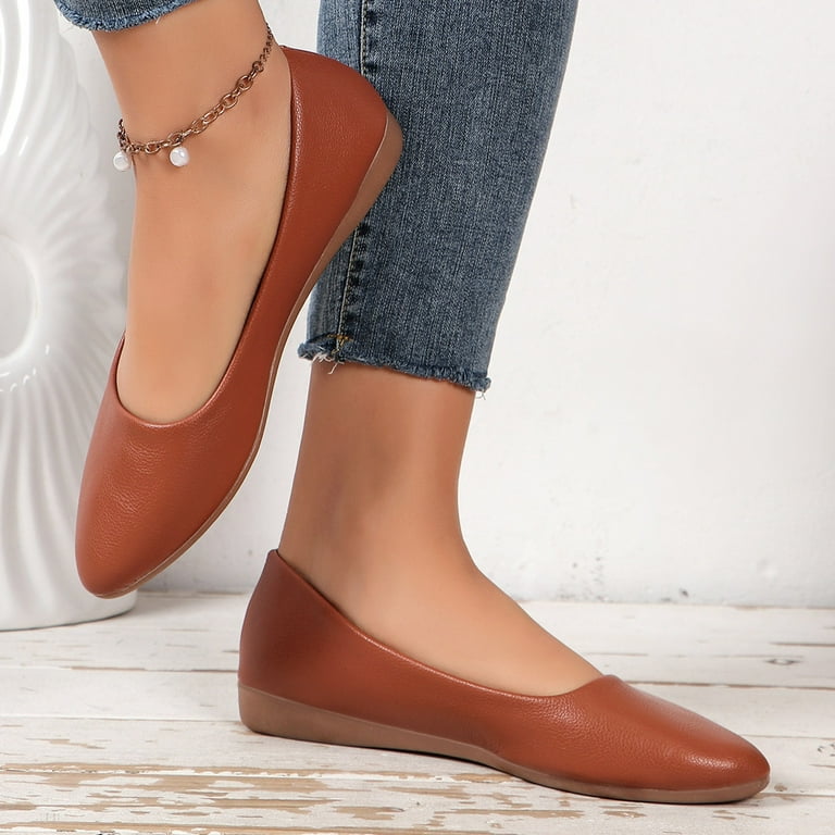 For Wedding Guests Wedding Roll Up Flats B91xZ Ladies Slip On