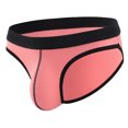 thumbnail image 7 of Men Briefs Ribbed Good Stretch Big Pouch Low Waist Color Block U Convex Close Fit Underpants Panties for Honeymoon, 7 of 7