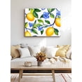 thumbnail image 4 of Yellow Lemon Wall Art for Living Room,Canvas Picture Wall Decor for Bathroom Bedroom,Blue Flower Botanical Blossom Motif Spring Painting Artwork for Office Kitchen Hallway Dining Room Decor 24"x32", 4 of 8