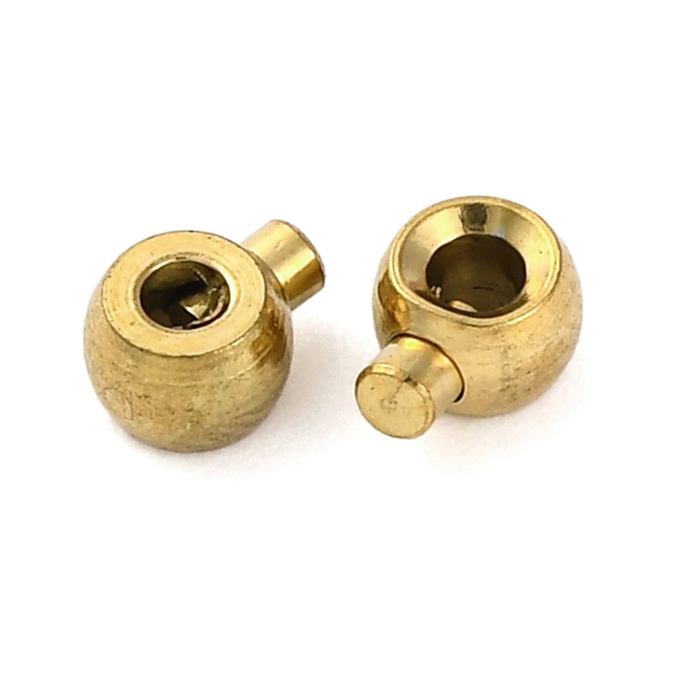 Ion Plating(IP) 304 Stainless Steel Crimp Beads Round Golden 4.5x3.5x2.5mm Hole: 1mm diy