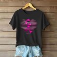 thumbnail image 4 of HongQid Cancer Shirt for Women Breast Cancer T-Shirt Shirts Pink Shirt Ribbon Short Sleeve Tee Tops, 4 of 7