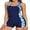 A&Pur&Color Blocked, variant on Charmo One Piece Tummy Control Swimsuits Womens Boyleg Sports Swimwear Racerback Bathing Suits for Women