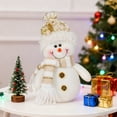 thumbnail image 4 of Christmas Table Decoration Christmas Plush Snowman Figurine Xmas Tabletop Ornament for Home Kitchen Mantel Fireplace Window Sill Xmas Gift Holiday Party Decor, 4 of 5