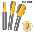 thumbnail image 4 of Long Blade Round Nose Wood Router Bit Long Reach Core Box Wood Cutter 8Mm Shank, 4 of 5