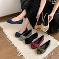 thumbnail image 5 of BXSRUTA Plus Size Women's Casual Bow Flats Soft Soled Lightweight Comfortable Walking Shoes Suede Loafers, 5 of 5