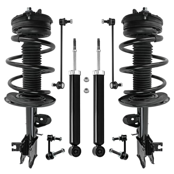 Detroit Axle - 8pc Struts Shocks Suspension Kit for 2015-2018 Nissan Murano 2 Front Struts with Coil Spring 2 Rear Shock Absorbers 4 Front Rear Sway Bar End Links 2016 2017 Replacement