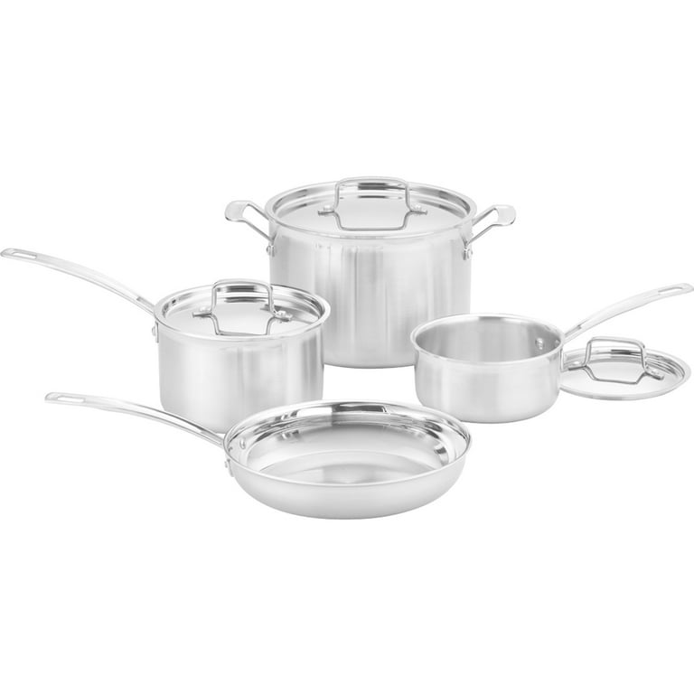 Cuisinart MultiClad Pro 7-piece Tri-Ply Stainless Steel Cookware Set +  Reviews