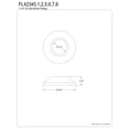 thumbnail image 2 of Kingston Brass FL42346 1-1/4" ID x 2-3/4" OD Bell Flange, Polished Nickel, 2 of 3