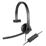 Logitech USB H570e OvertheHead Wired Headset, Monaural, Black