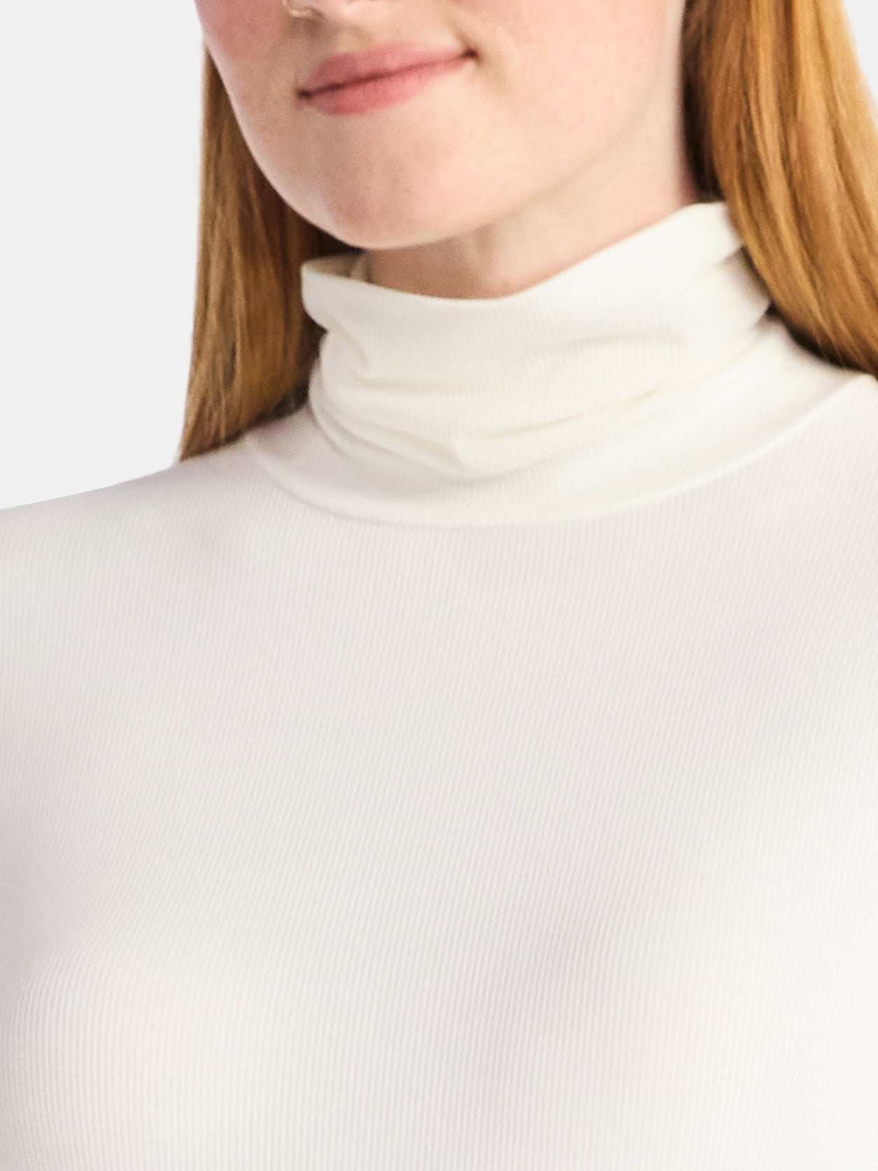 Time and Tru Women's Ribbed Turtleneck with Long Sleeves, Sizes XS-XXXL