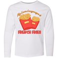 thumbnail image 3 of Inktastic My Love Language is French Fries Long Sleeve Youth T-Shirt, 3 of 5