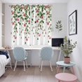 thumbnail image 5 of Pink Spring Floral Kitchen Curtains 72 Inch Length, Green Summer Botanical Grommet Top Bedroom Living Room Curtains, Light Filtering Cafe Curtain Drapes 2 Panels Set 104''x72'', 5 of 9