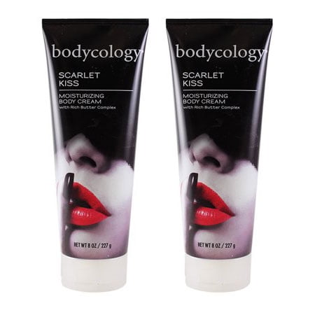 (2 pack) (2 Pack) Bodycology Scarlet Kiss Moisturizing Body Cream, 8 Oz