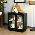 thumbnail image 2 of GZXS 31.1"W Modern Storage Cabinet, Accent Display Cabinet with 2 Acrylic Doors and Adjustable Shelf, Anti-Tipping Device, Black, 2 of 8