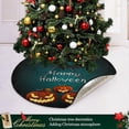 thumbnail image 6 of GZHJMY Dark Pumpkin Halloween Christmas Tree Mat, Round Christmas Tree Stand Mat Decoration for Holiday Party Home Christmas Day Ornaments Floor Door, 28.3", 6 of 6