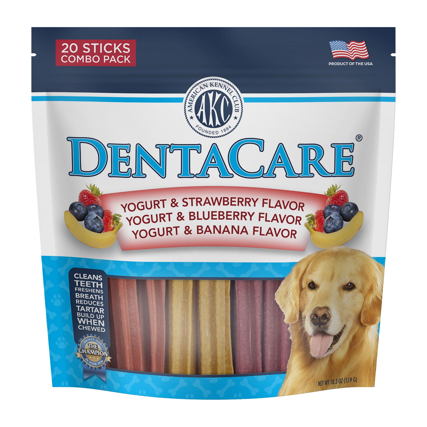 American Kennel Club DentaCare Dental Sticks for Dogs Combo Pack, 20 count,   oz 