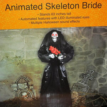 Life Size Animated Skeleton Bride of Vampire 63 Halloween Prop