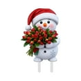 thumbnail image 1 of TIELUTT Interesting Xmas Snowman Garden Ground Stake Adornment Colorful Garden for 60 Yard Signs Customized Graduation Windmill Holder Garden Flag Holder Clips Cemetery Flowers for Vase with Foam, 1 of 3