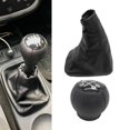 thumbnail image 4 of Car Shift Boot Shift Dust Cover Leather Gear Shift Cover With Handbrake Boot For OPEL CORSA C TIGRA B COMBO C 2, 4 of 6