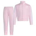thumbnail image 5 of adidas Youth Kids' 2 Piece Tracksuit Outfit Set, Jacket and Jogger (US, Numeric, 3, Regular, Pink), 5 of 6