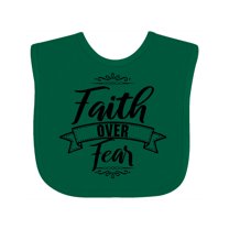 Inktastic Cancer Awareness Faith over Fear Boys or Girls Baby Bib