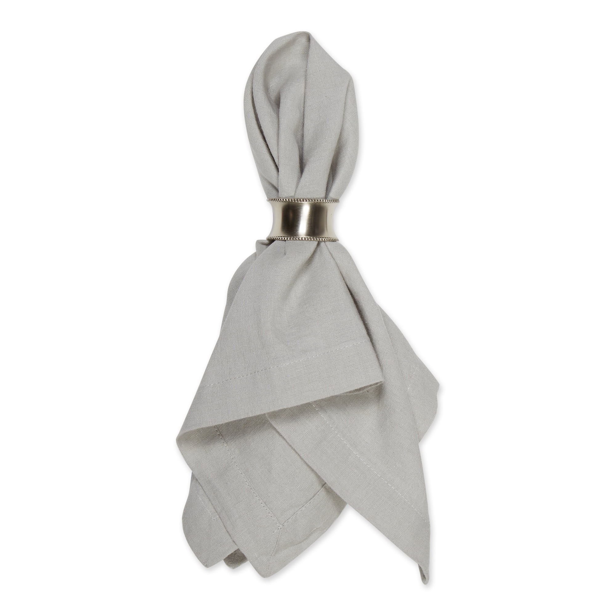 DII Linen Tabletop Collection Machine Washable, Napkin Set, 20x20, Light Rain, 4 Piece