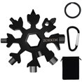 thumbnail image 2 of ZOEKIM 18-in-1 Snowflake Multitool, Stainless Steel Snowflakes Multitool Keychain, Combination Bottle Opener Incredible Tool, 2 of 4