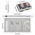 thumbnail image 3 of JIALIOU Nylon Trifold Card Wallet with ID Window Zipper Pocket for Men Women Teen States Shape Us Flag, 3 of 7