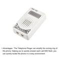 thumbnail image 3 of Uxcell Loud Sound RJ11 Telephone Ring Phone Ring Speaker Amplifier Socket for Landline Telephone with Flashing Light, 3 of 5