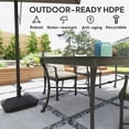 thumbnail image 5 of Outsunny Patio Umbrella Base Holder Outdoor Umbrella Stand, Filled Up to 42lbs with Sand or 33lbs with Water for Garden Poolside, Black, 5 of 9
